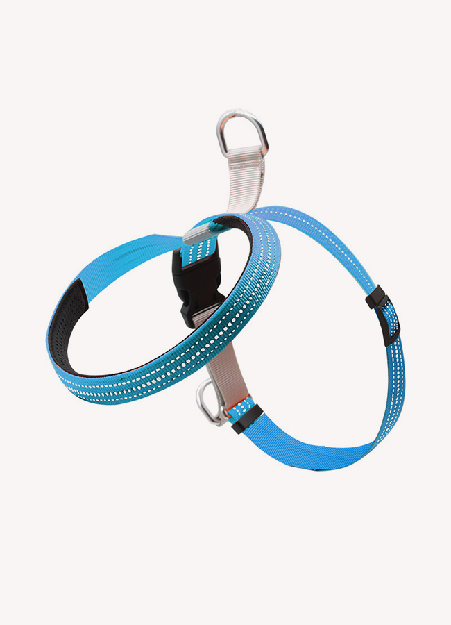 Blue reflective figure-8 no-pull dog training harness SKU product image