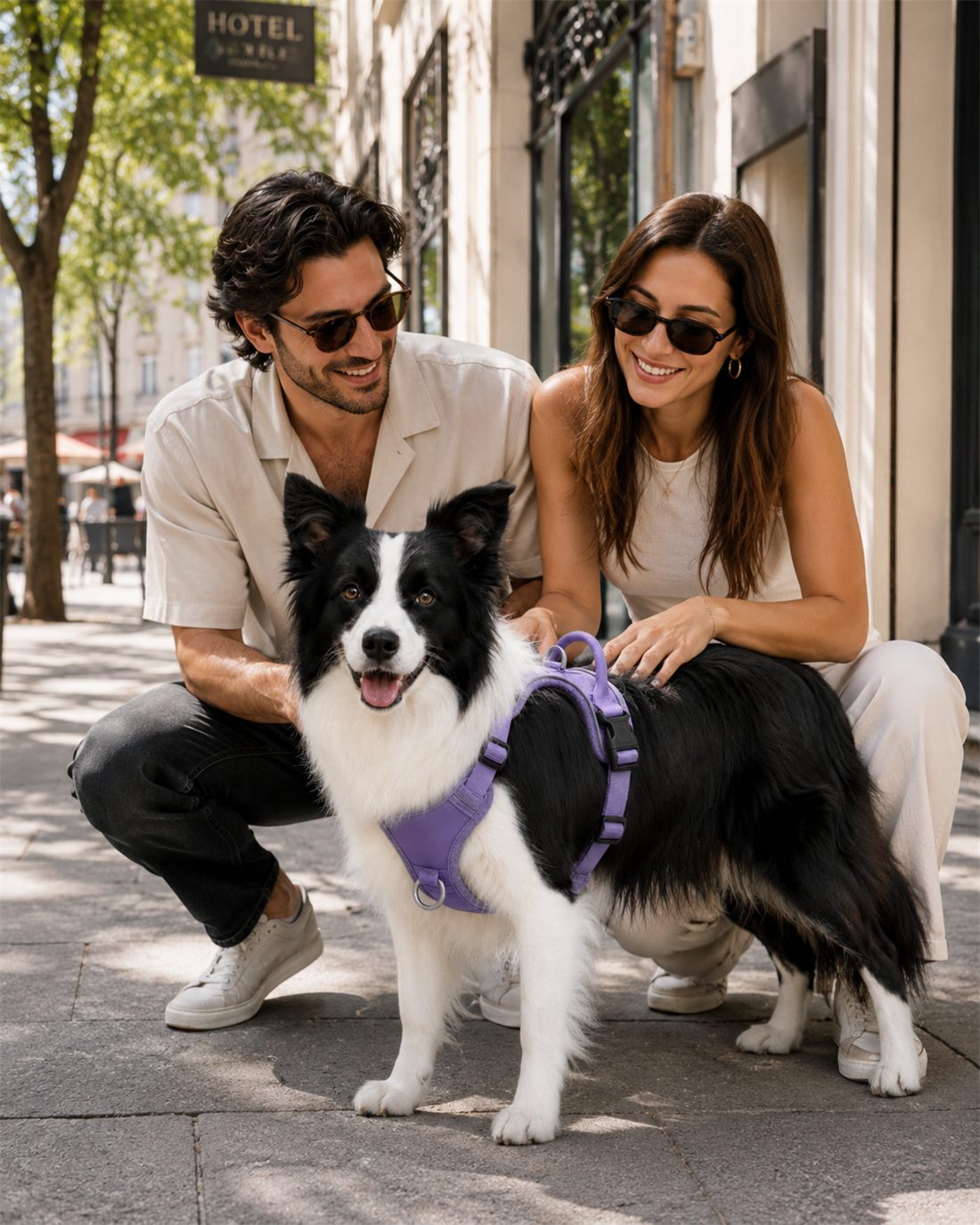Adjustable neck and chest straps dog harness fit guide