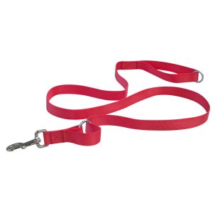 red multi function adjustable nylon dog leash sku