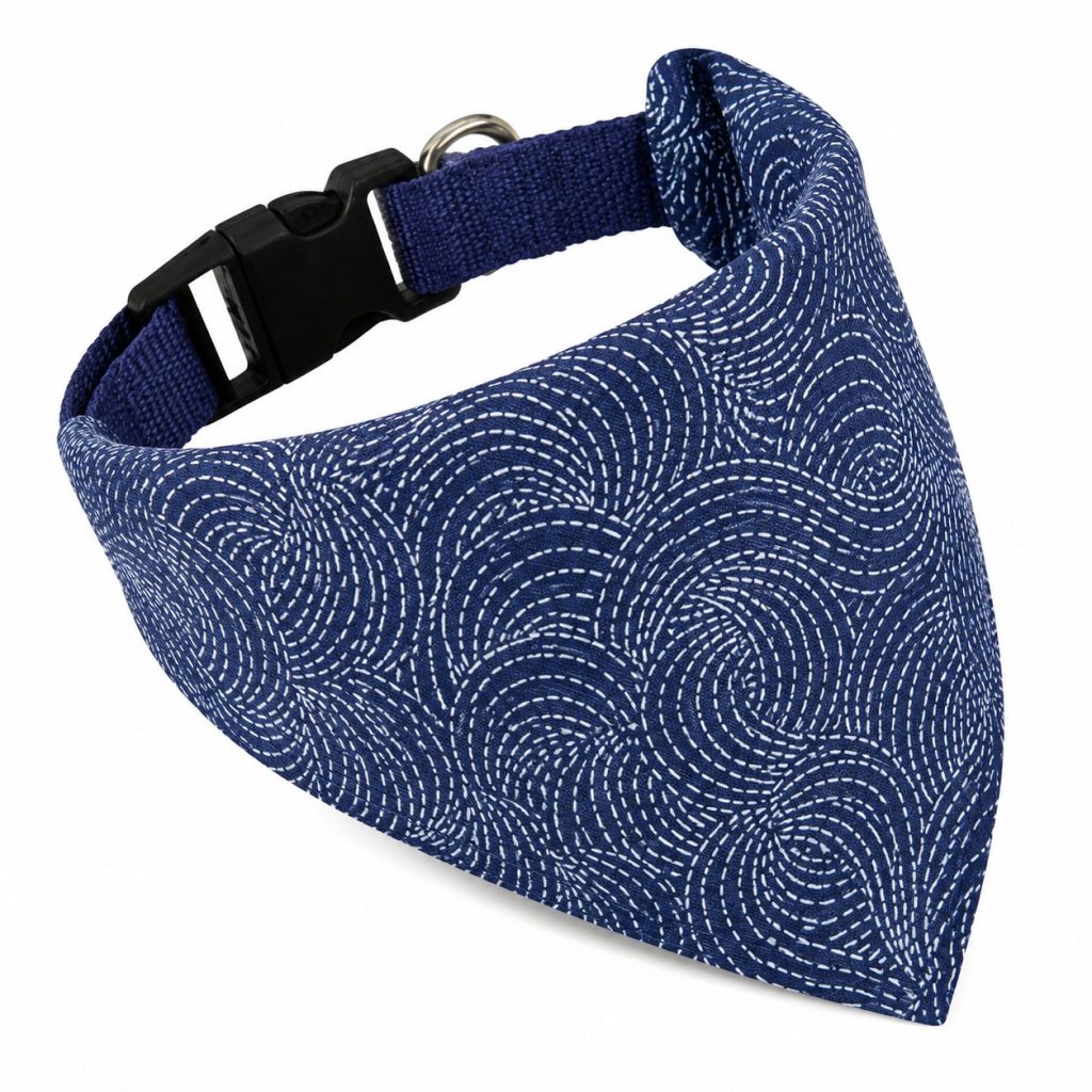 Blue Plaid Dog Bandana | Soft Twill Scarf for Small & Large Dogs
