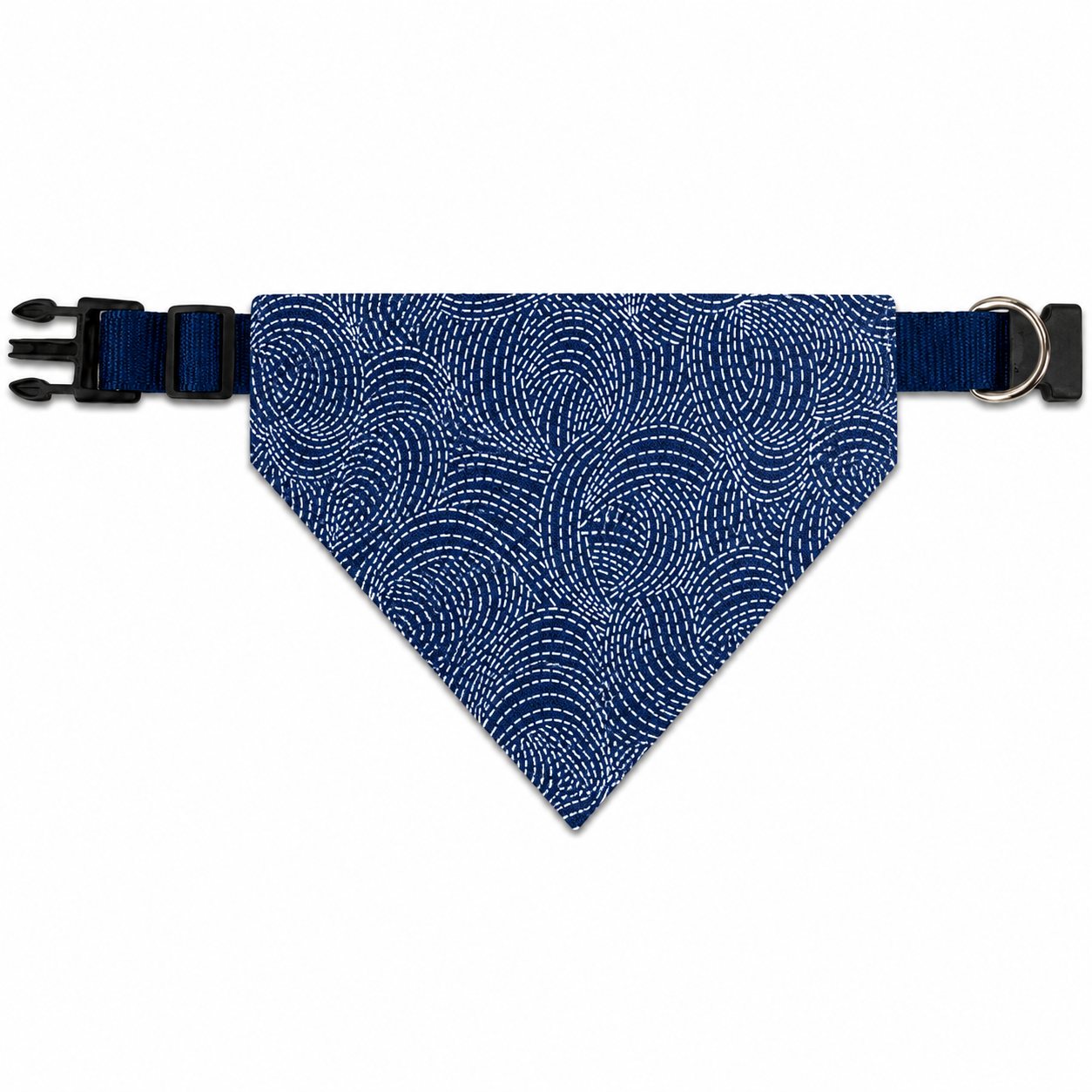 Blue Plaid Dog Bandana | Soft Twill Scarf for Small & Large Dogs - Image 2