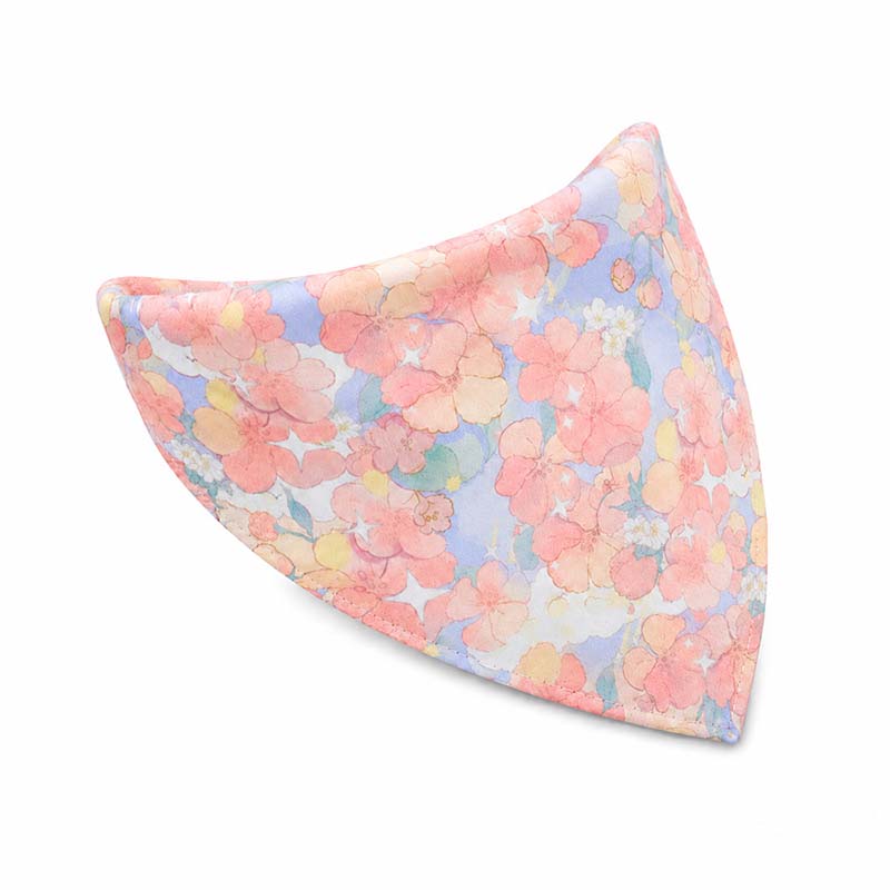 Pink floral dog bandana scarf product view