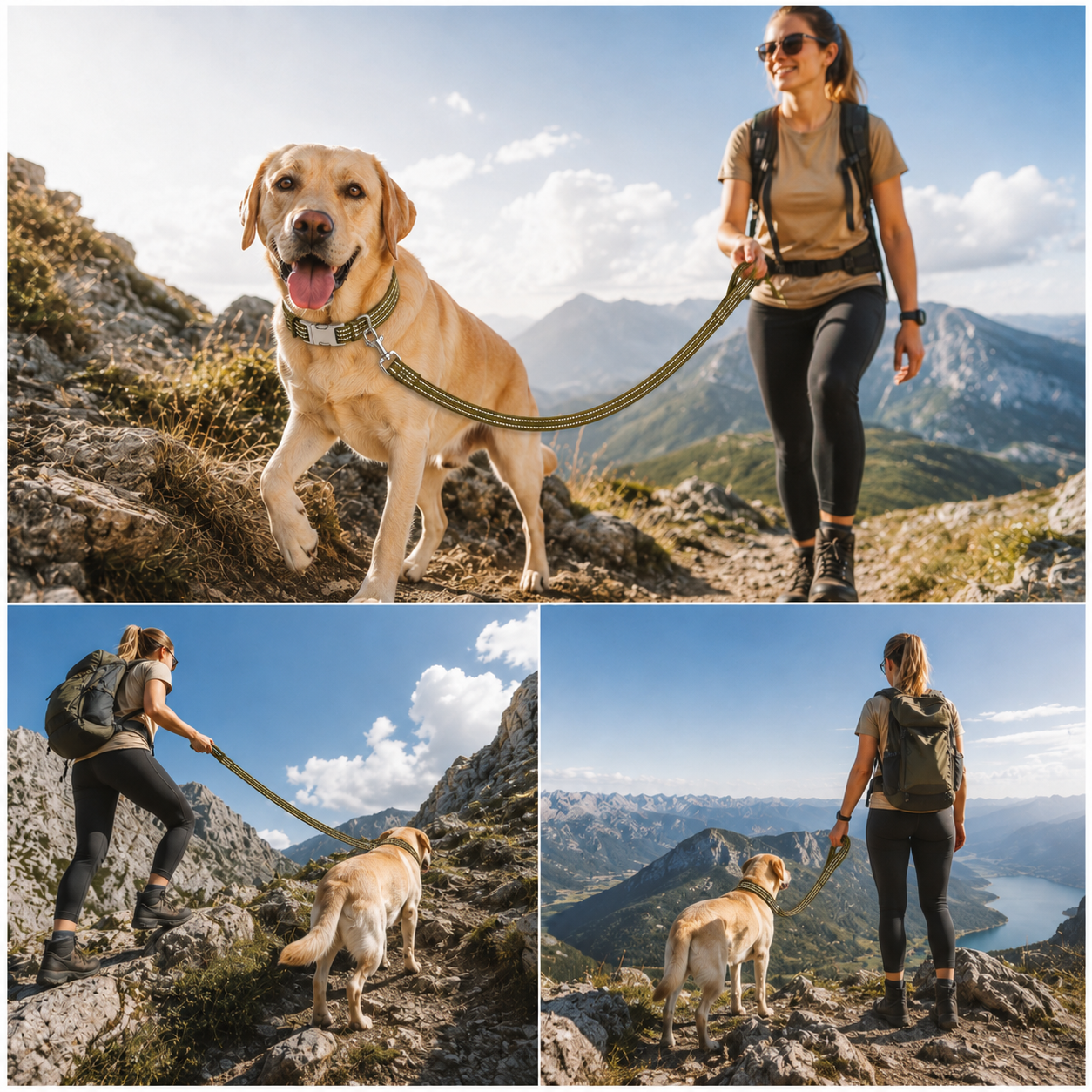 Reflective Nylon Dyneema Dog Collar | 316 Stainless Steel | S M L - Image 3