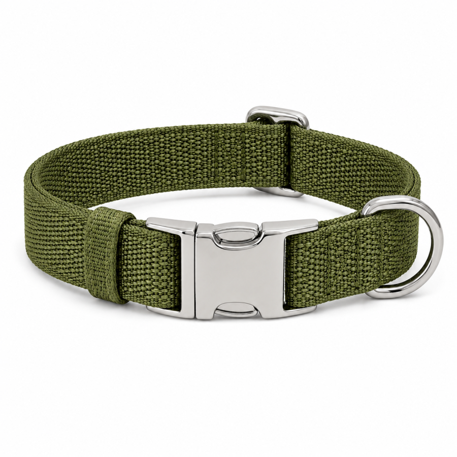 Nylon Dyneema Dog Collar | Heavy-Duty 316 Stainless Steel | S M L