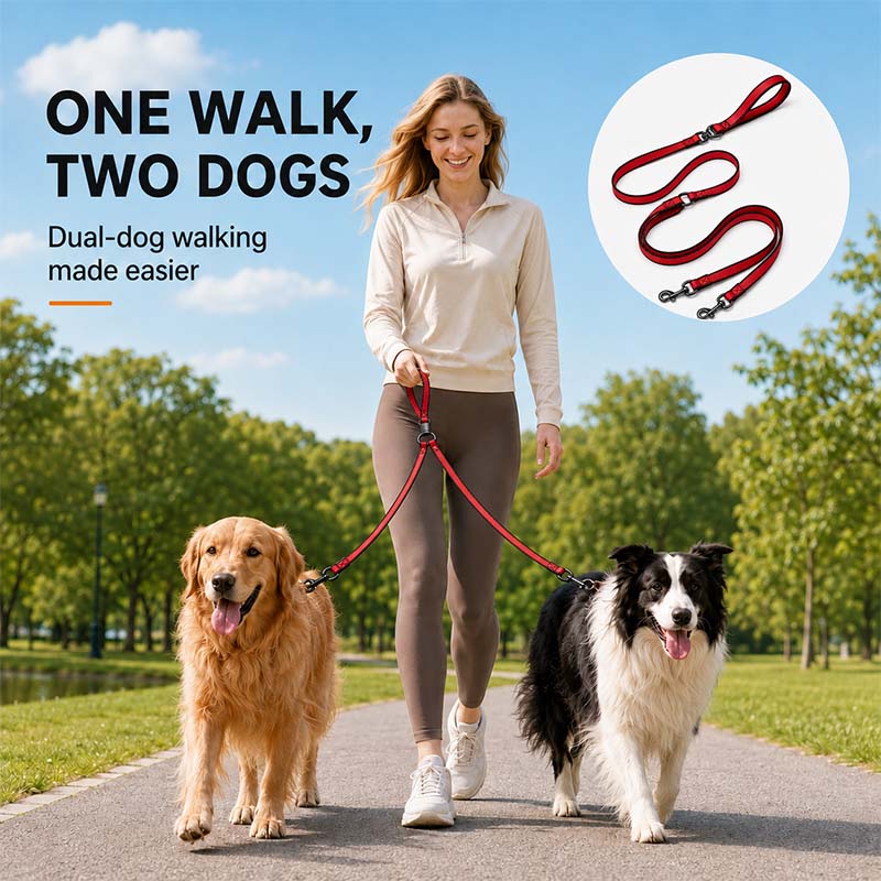 Reflective Dog Leash – 3 ft or 5 ft, Red or Blue - Image 6
