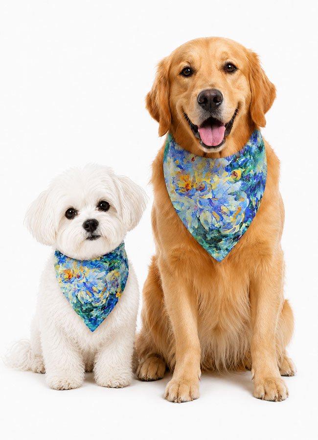 Watercolor dog bandana